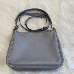 Coach Cary Gray/Blue Leather Shoulder Bag